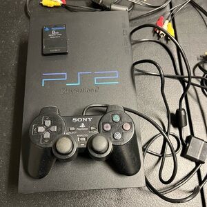 PlayStation 2 with cords